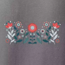 Folklor - květiny v řadě