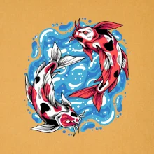 Yin & Yang Koi kapr - červený