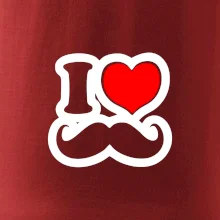 i love mustache - obrys