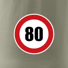 Dopravní značka - omezení rychlosti 80