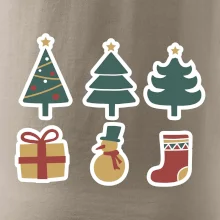 Vánoční sada - stromky a dárky