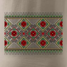 Ukrajinský vzor - Červeno Zelený
