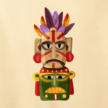 Mayové maska s peřím