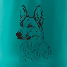 Německý ovčák černá kresba