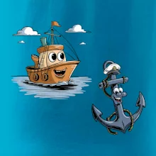 Parové triko - Loď a kotva