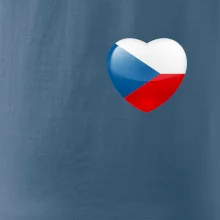 Česká vlajka srdce - pravé prso