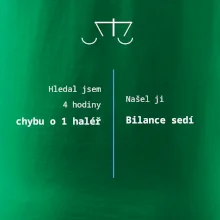 Hledání haléře bilance sedí