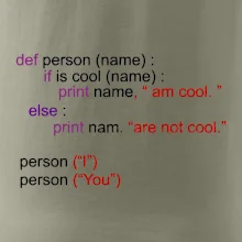 Python I am cool, You are not cool