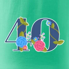 Květinové číslo kreslené - 40