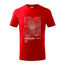 Milešovka - vrstevnice v obdélníku