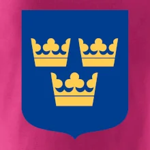 Švédský znak tři korunky na prso