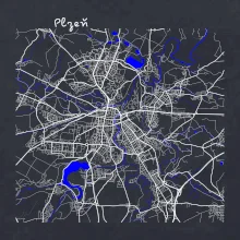 Plzeň mapa s vodními toky