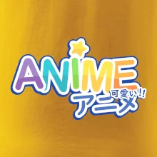 Anime nápis duhový