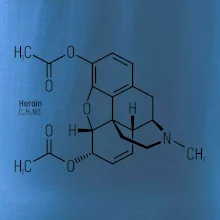 Molekulární struktura Heroin