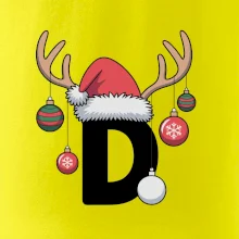 Vanoční rodinná trička - písmeno a čepice