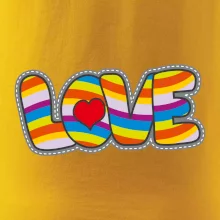Love nápis duhový