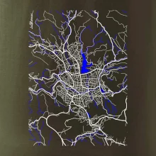 Jablonec nad Nisou - Mapa s vodními toky