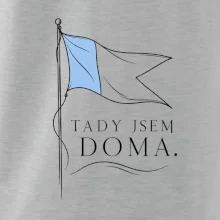 Tady jsem doma potápěčská vlajka Alfa s modrým polem