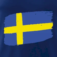 Švédsko vlajka štětkou