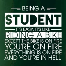 Being a student - bike