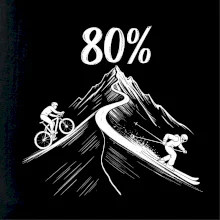 Narozeniny cyklista a lyžař 80