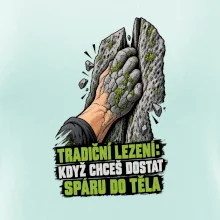 Tradiční lezení se spárou v těle