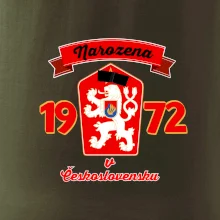 Narozena v Československu - Přelepený znak 1972