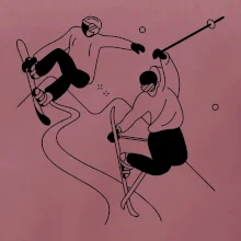 Lyžovaní - kresleny obrázek