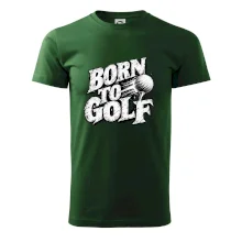Born to golf černobílý drsný potisk