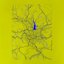 Jablonec nad Nisou - Mapa s vodními toky