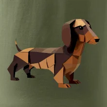 Jezevčík - slepený z papíru