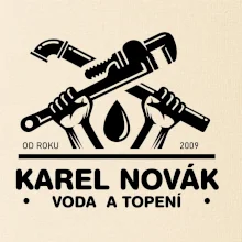 Instalatér - Překřížené klíče vlastní nápis