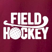 Field hockey míček a nápis
