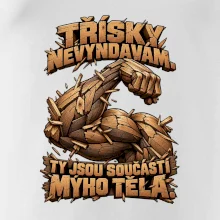 Třísky nevyndavám ty jsou součástí mýho těla - dřevěná paže