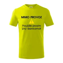 Mimo provoz - použijte jiný bankomat