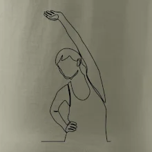 Protahující se žena jedním tahem