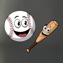 Parové triko - baseballová pálka a míček