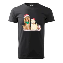 Veselé vánoce - pes, křeček a kočka