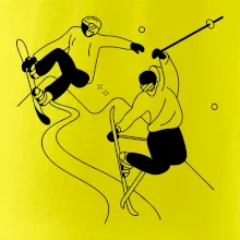 Lyžovaní - kresleny obrázek