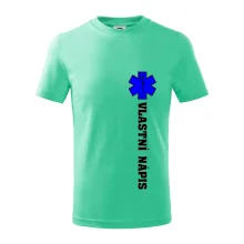 Hvězda života - vlastní nápis vpředu a vzadu