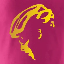 Hlava cyklista zlatá