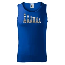 Šachové figurky v řadě - kreslené