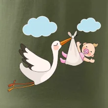 Čáp čekáme miminko - holka