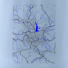 Jablonec nad Nisou - Mapa s vodními toky