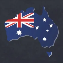 Austrálie - vlajka mapa