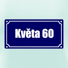 Jméno a věk - uliční cedule - modrá