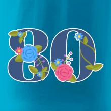 Květinové číslo kreslené - 80