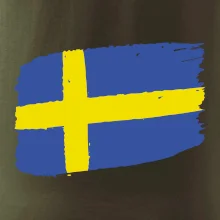 Švédsko vlajka štětkou