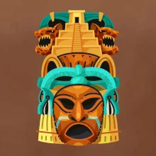 Mayové maska s pyramidou