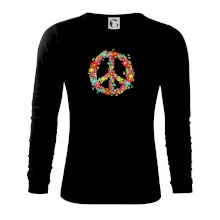 Peace symbol červené květiny